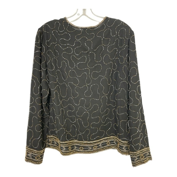 JMD New York Vintage
Womens Beaded Jacket Lined Black SIlver Gold cocktail top
M - Picture 4 of 15